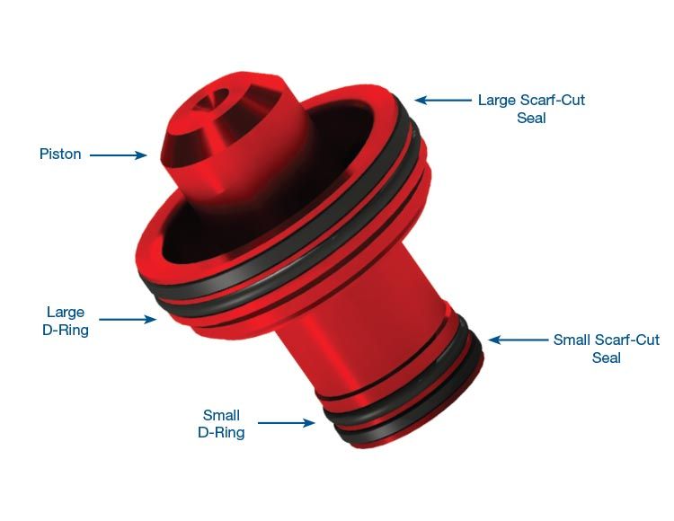 Dual Seal Billet Accumulator Piston Kit